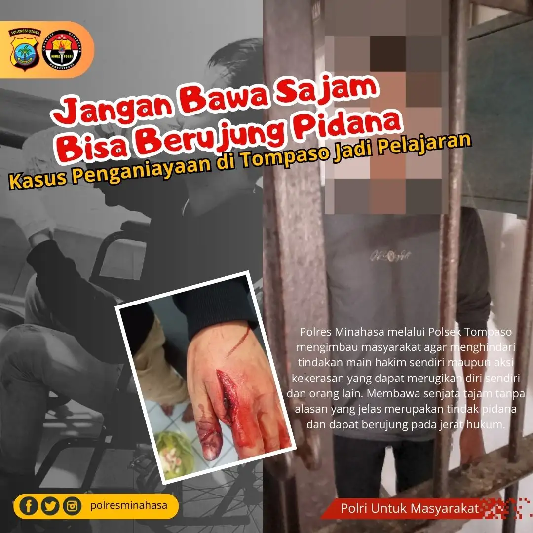 Jangan Bawa Sajam, Bisa Berujung Pidana – Polisi Amankan Pelaku Penganiayaan di Tempok Selatan”